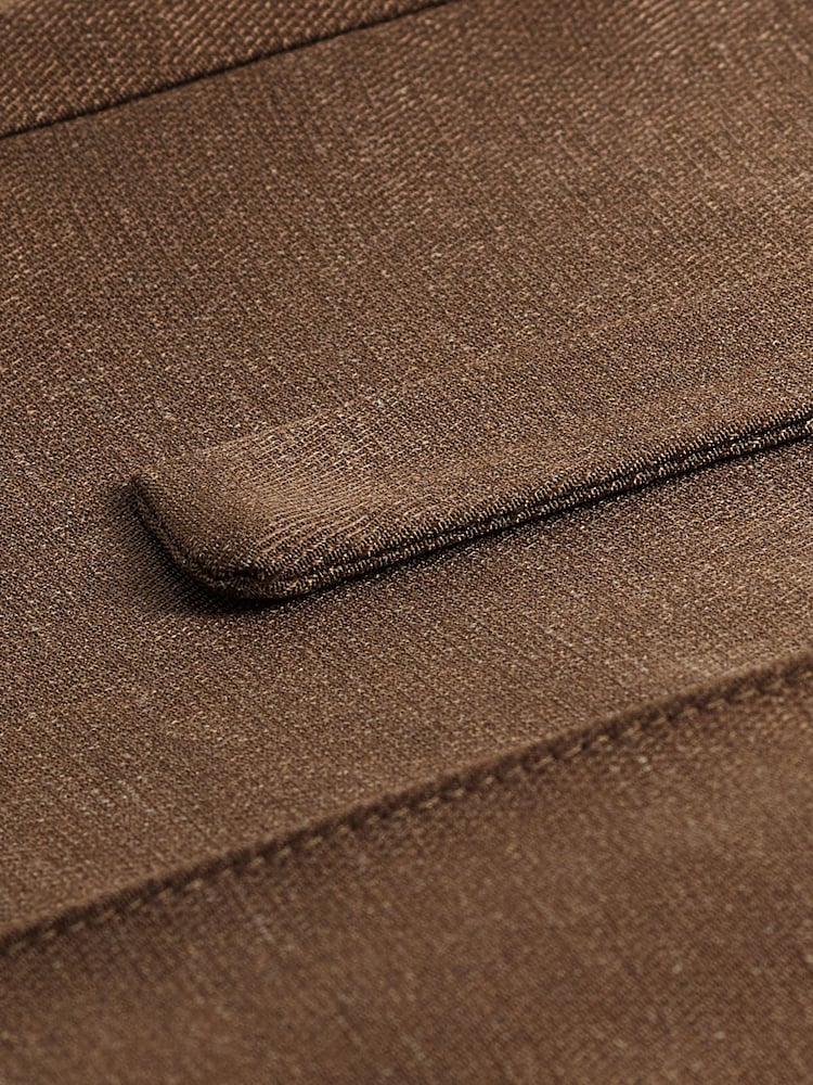 Brown Rochelle Premium Linen Wide Trousers - Image 6 of 6
