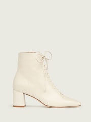 LK Bennett White Open Lace-Up Arabella Boots - Image 1 of 4