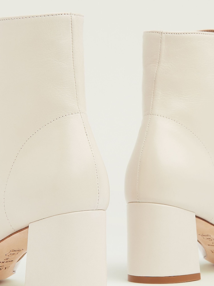 LK Bennett White Open Lace-Up Arabella Boots - Image 4 of 4