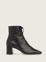 LK Bennett Black Open Lace-Up Arabella Boots - Image 1 of 4