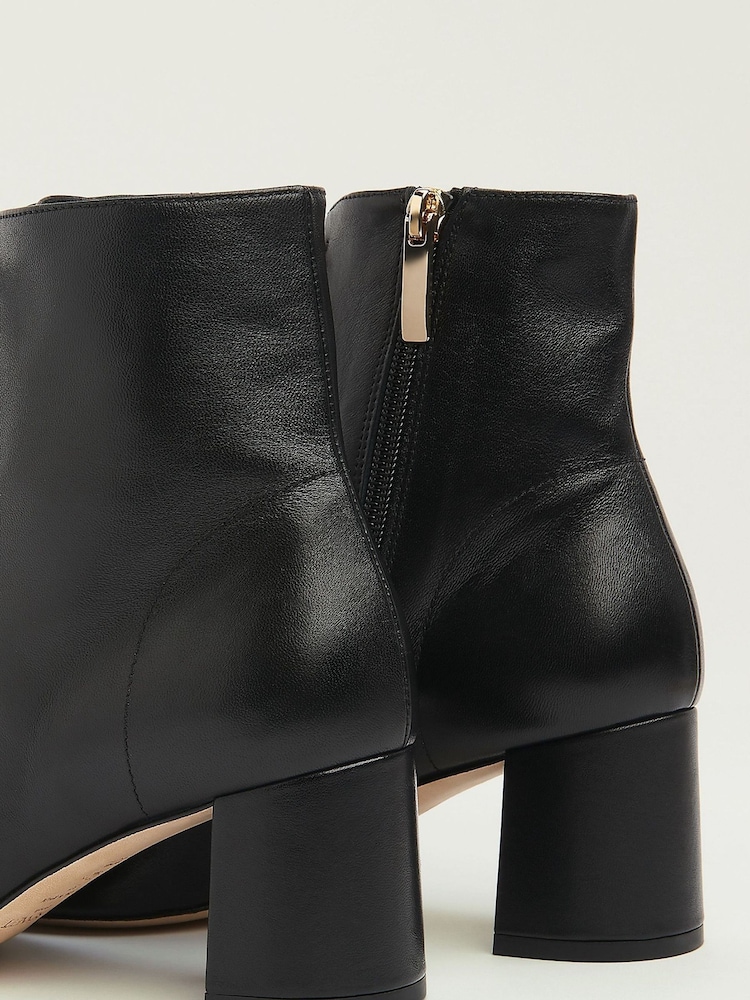 LK Bennett Black Open Lace-Up Arabella Boots - Image 4 of 4