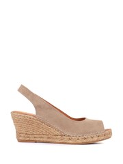 Jones Bootmaker Ladies Natural Rosanna Slingback Wedges - Image 2 of 6