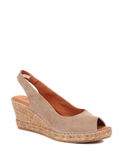 Jones Bootmaker Ladies Natural Rosanna Slingback Wedges - Image 3 of 6