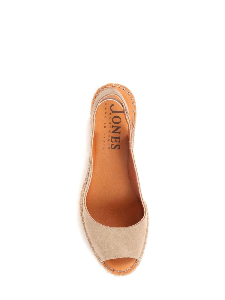 Jones Bootmaker Ladies Natural Rosanna Slingback Wedges - Image 5 of 6