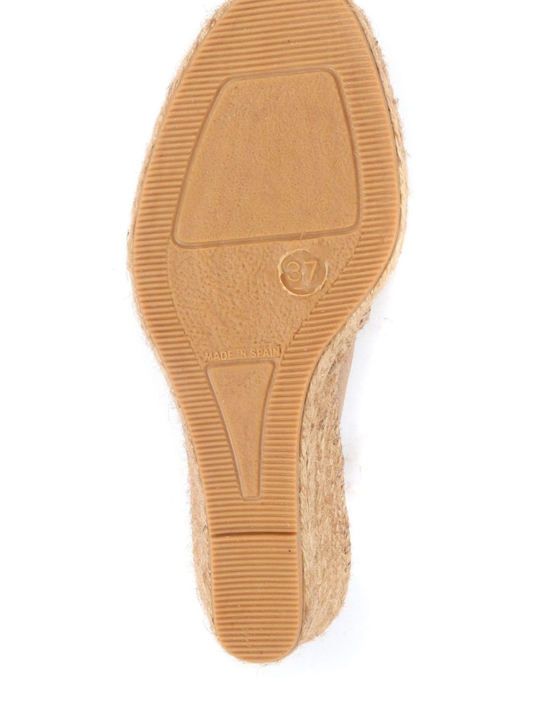 Jones Bootmaker Ladies Natural Rosanna Slingback Wedges - Image 6 of 6