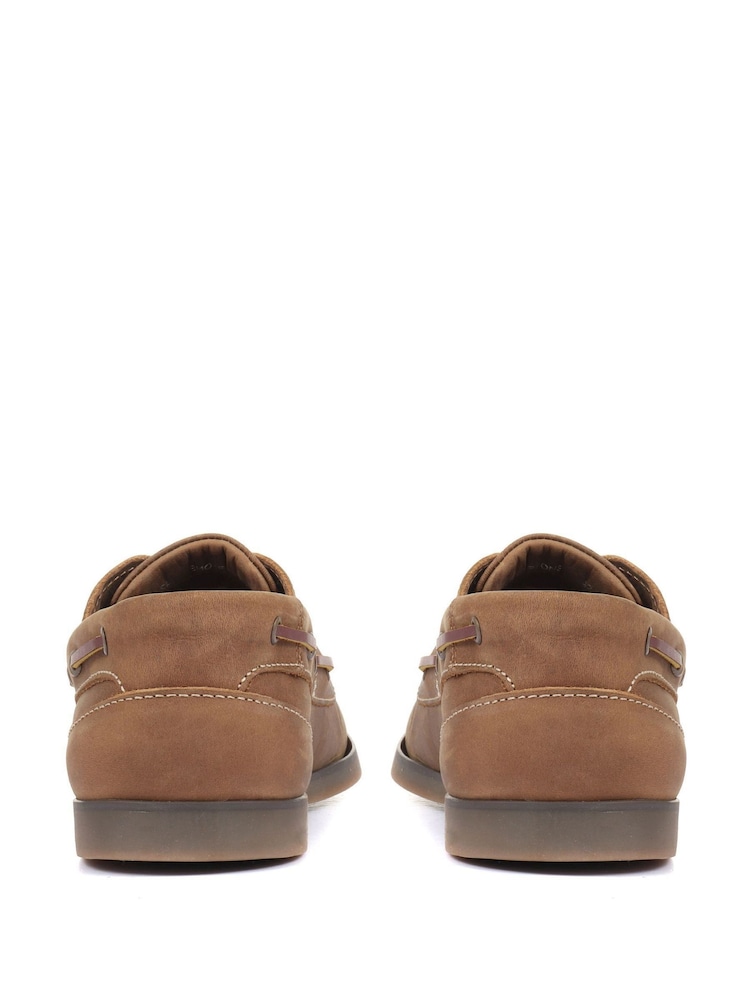 Jones Bootmaker Tobacco Parsons Leather Boat Shoes - Image 4 of 6
