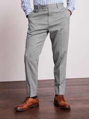 Grey Fashion Pleat Fit Relaxed Trousers - Image 1 of 7