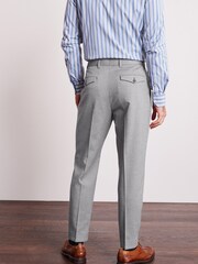 Grey Fashion Pleat Fit Relaxed Trousers - Image 3 of 7
