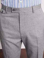 Grey Fashion Pleat Fit Relaxed Trousers - Image 4 of 7