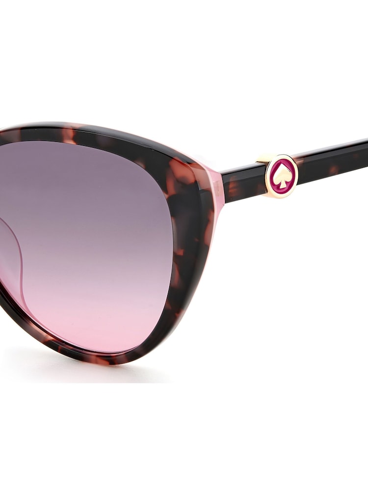 Gafas de sol marrones con montura de carey Visalia de kate spade new york - Imagen 4 de 4