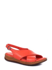 Pavers Red Leather Slingback Sandals - Image 2 of 5