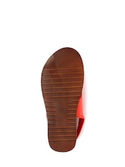Pavers Red Leather Slingback Sandals - Image 4 of 5