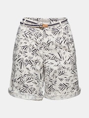 Esprit Cream Stretch Cotton Bermuda Shorts With A Belt - Image 6 of 8