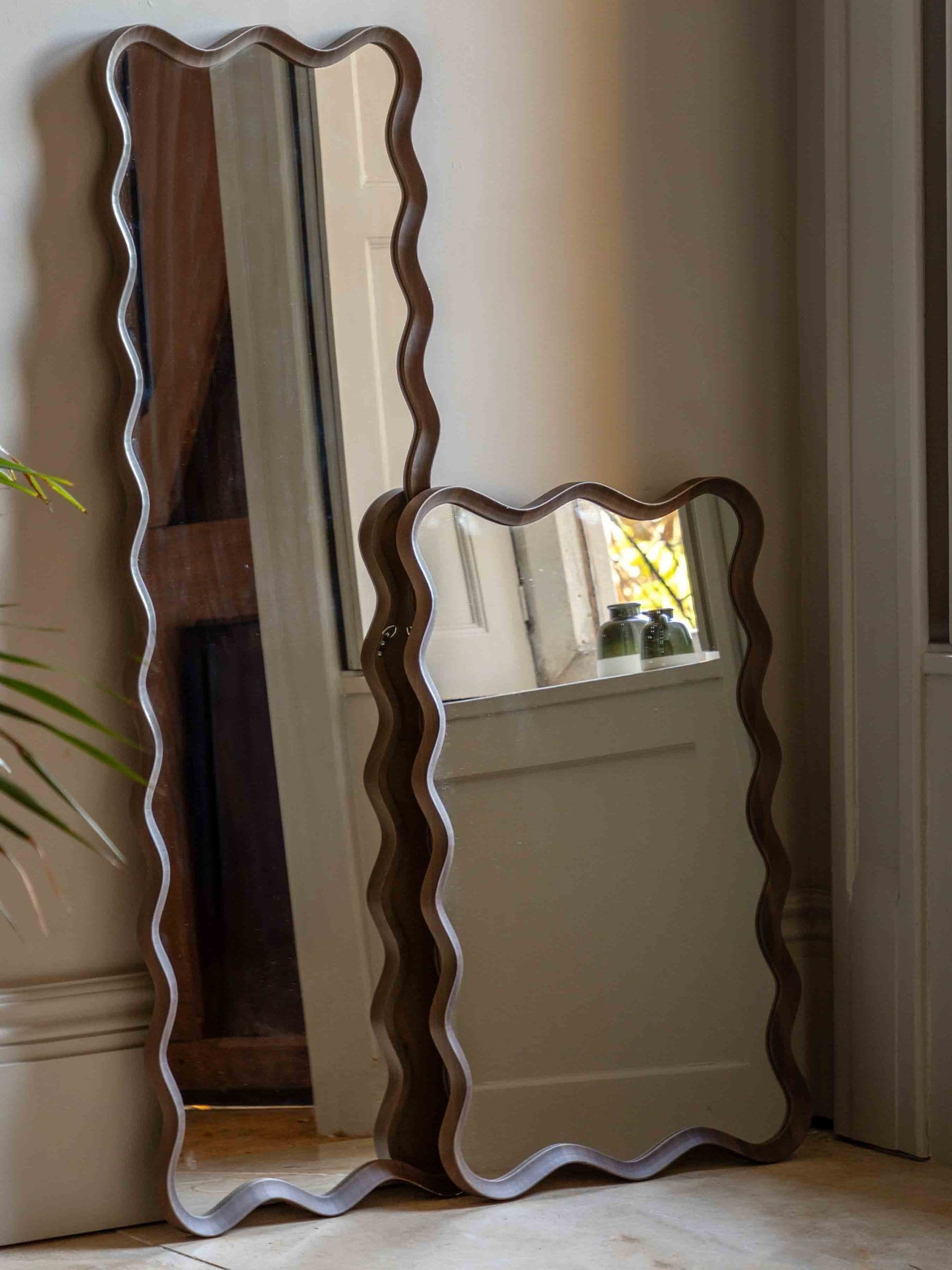 Buy Gallery Home Walnut Wiggins Leaner Mirror from the Next UK
