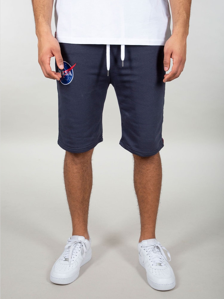Alpha Industries Grey 100% Cotton NASA Basic Sweat Shorts - Image 1 of 8