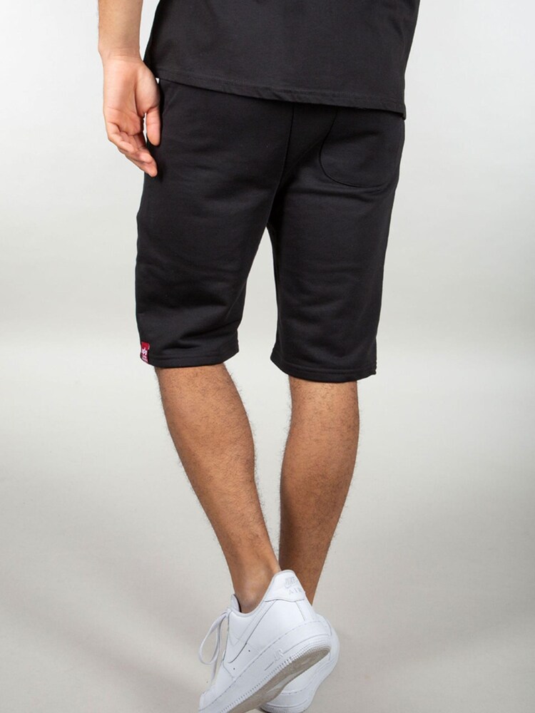 Alpha Industries 100% Cotton NASA Basic Sweat Black Shorts - Image 2 of 7 Alpha Industries 100% Cotton NASA Basic Sweat Black Shorts - Image 2 of 7