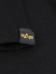 Alpha Industries Small Logo Basic 100% Cotton Black T-Shirt - Image 4 of 5