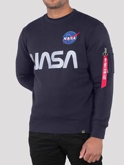 Alpha Industries NASA Reflective 100% Cotton Sweater - Image 1 of 7