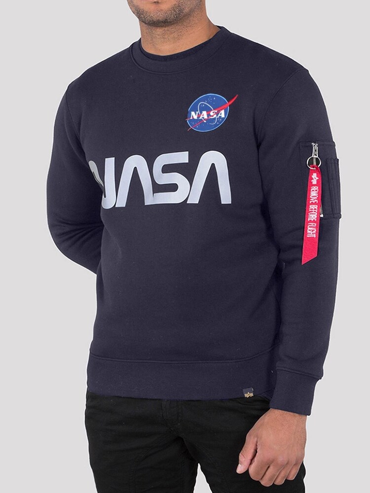 Alpha Industries NASA Reflective 100% Cotton Sweater - Image 1 of 7