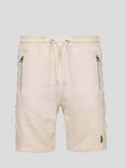 Luke 1977 Cream 100% Cotton Retriever Sweat Shorts - Image 1 of 5