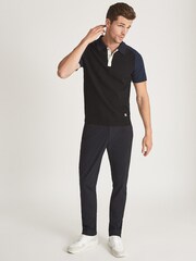 Reiss Blue Reiss Elm Performance Stretch Polo Shirt - Image 1 of 6
