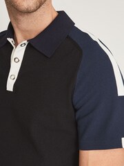 Reiss Blue Reiss Elm Performance Stretch Polo Shirt - Image 5 of 6