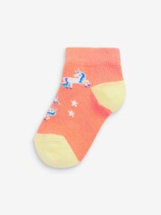 Multi Cotton Rich Unicorn Trainer Socks 5 Pack - Image 1 of 6