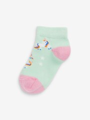 Multi Cotton Rich Unicorn Trainer Socks 5 Pack - Image 2 of 6
