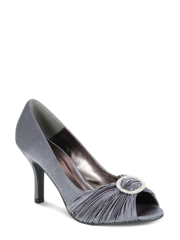 Lunar Grey Sienna Diamanté Court Shoes - Image 2 of 3
