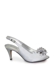 Lunar Sabrina Satin Slingback Court Shoes - Image 2 of 4