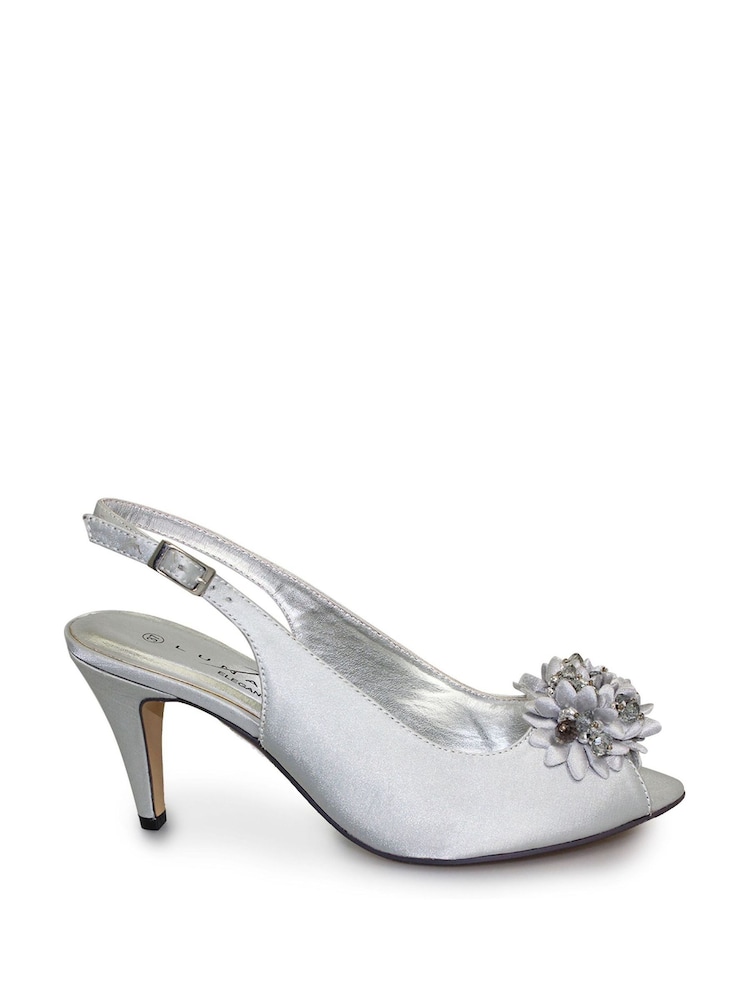 Lunar Sabrina Satin Slingback Court Shoes - Image 2 of 4