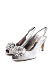 Lunar Sabrina Satin Slingback Court Shoes - Image 4 of 4