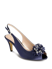 Lunar Sabrina Satin Slingback Court Shoes - Image 2 of 4