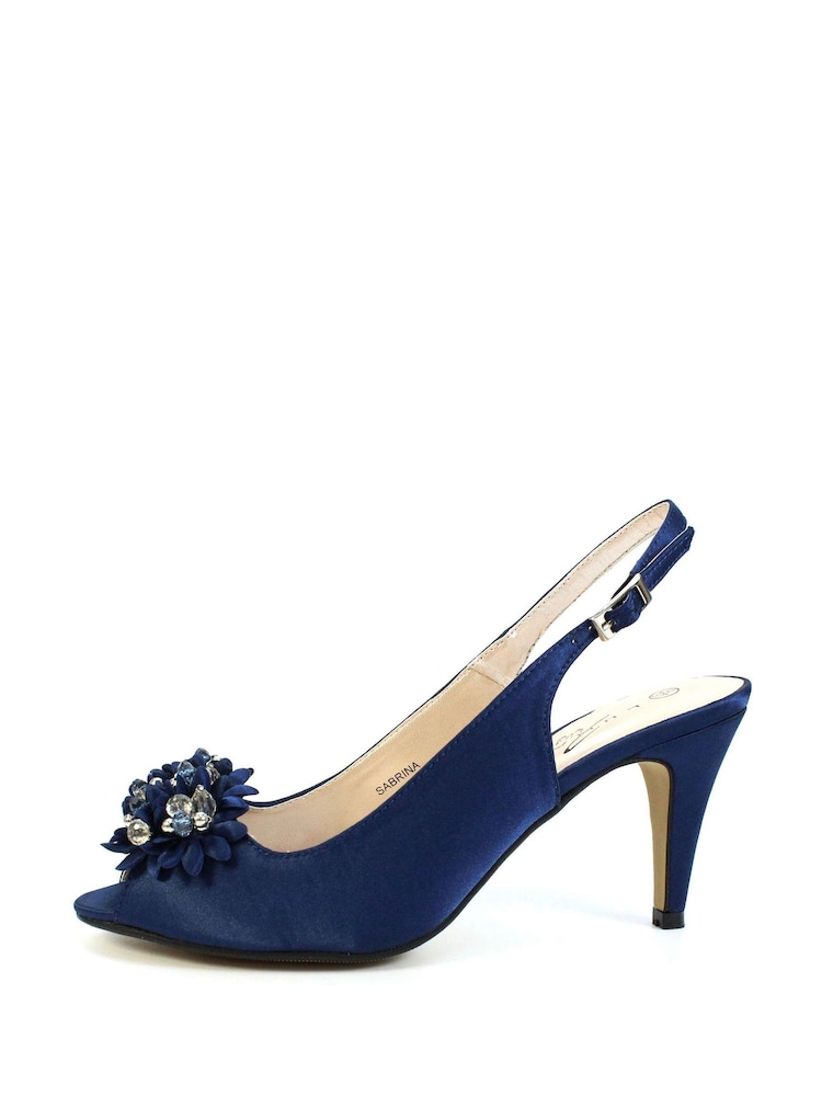 Lunar Sabrina Satin Slingback Court Shoes - Image 4 of 4