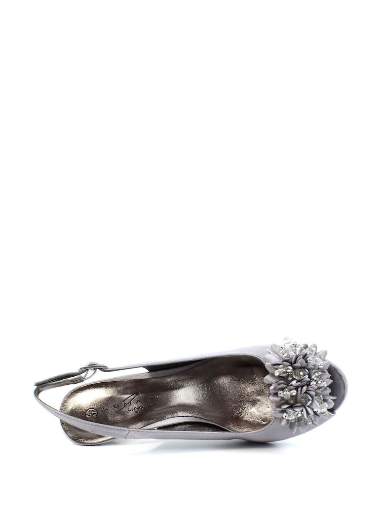 Lunar Sabrina Satin Slingback Court Shoes - Image 4 of 5