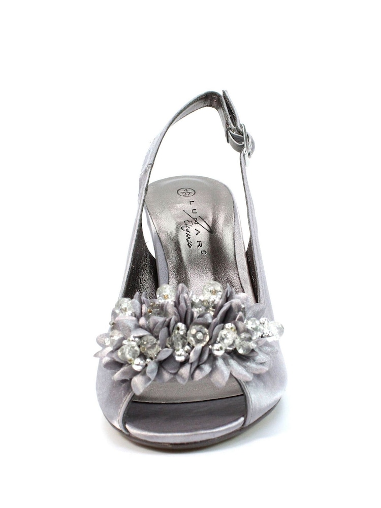 Lunar Sabrina Satin Slingback Court Shoes - Image 5 of 5
