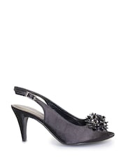 Lunar Sabrina Satin Slingback Court Shoes - Image 2 of 5