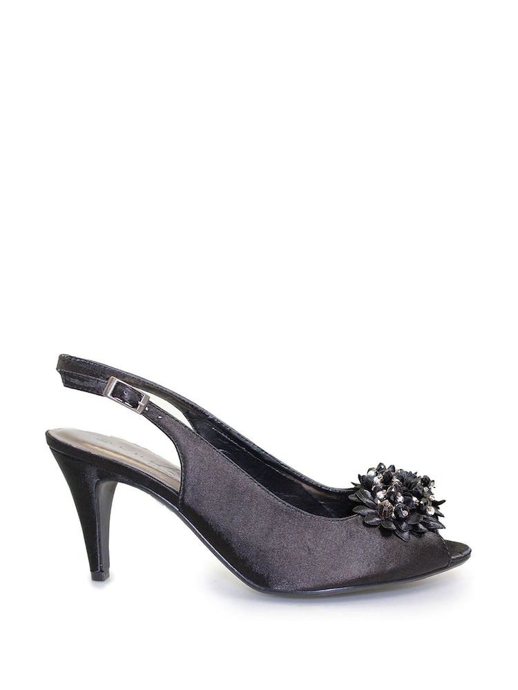 Lunar Sabrina Satin Slingback Court Shoes - Image 2 of 5