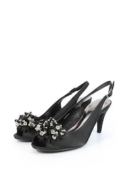 Lunar Sabrina Satin Slingback Court Shoes - Image 4 of 5