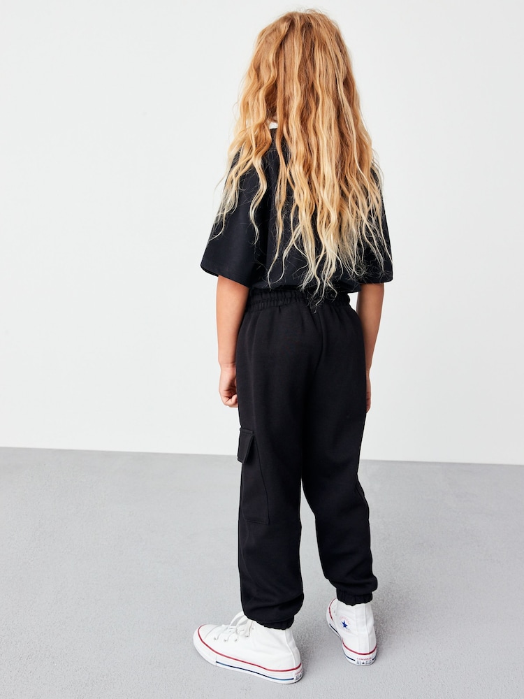 Black Cargo Utility Joggers (3-16yrs) - Image 3 of 5
