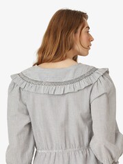 Unmade Blue Copenhagen Nivi Ruffled Collar Dress - Image 4 of 6