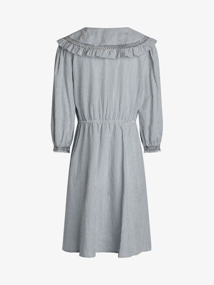Unmade Blue Copenhagen Nivi Ruffled Collar Dress - Image 6 of 6