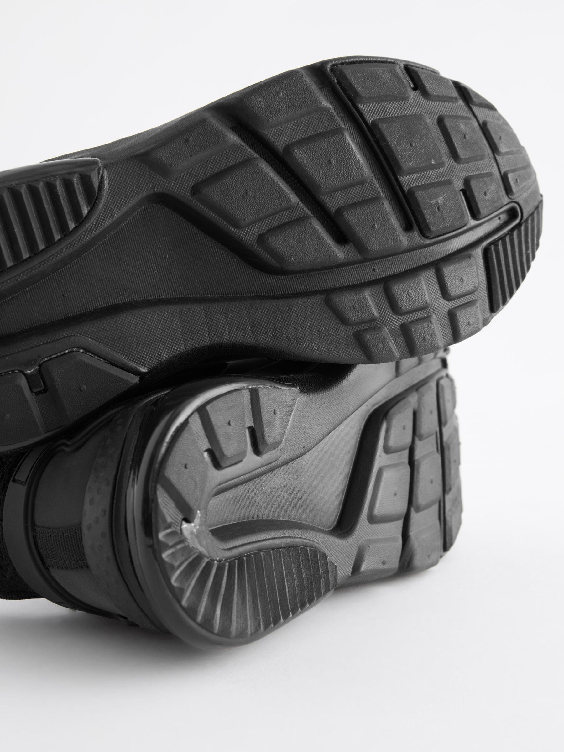 Buy Black Standard Fit (F) Elastic Lace Trainers from Next USA