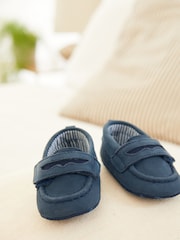 Marineblå - Baby Moccasin Sko (0-24måneder) - Billede 1 af 6