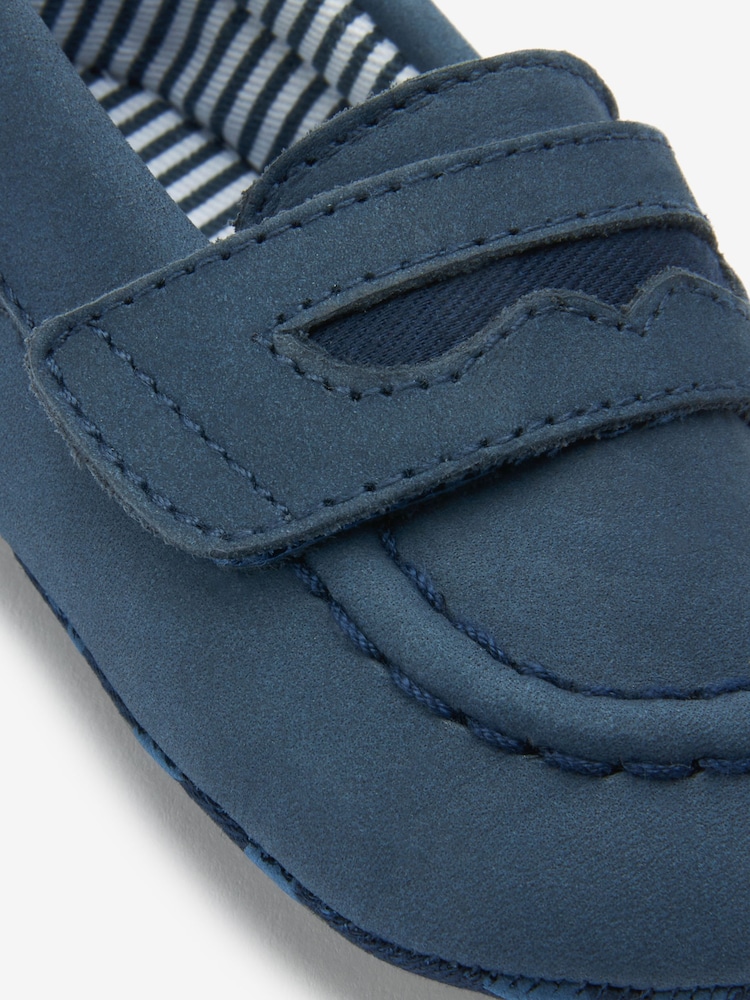 Navy Blue Baby Moccasin Shoes (0-24mths) - Image 5 of 6