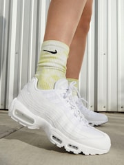 Nike White Air Max 95 Trainers - Image 10 of 11