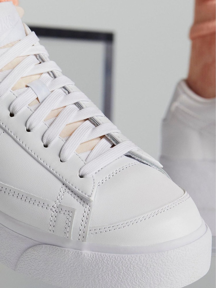 Nike White Blazer Low Platform Trainers - Image 11 of 11
