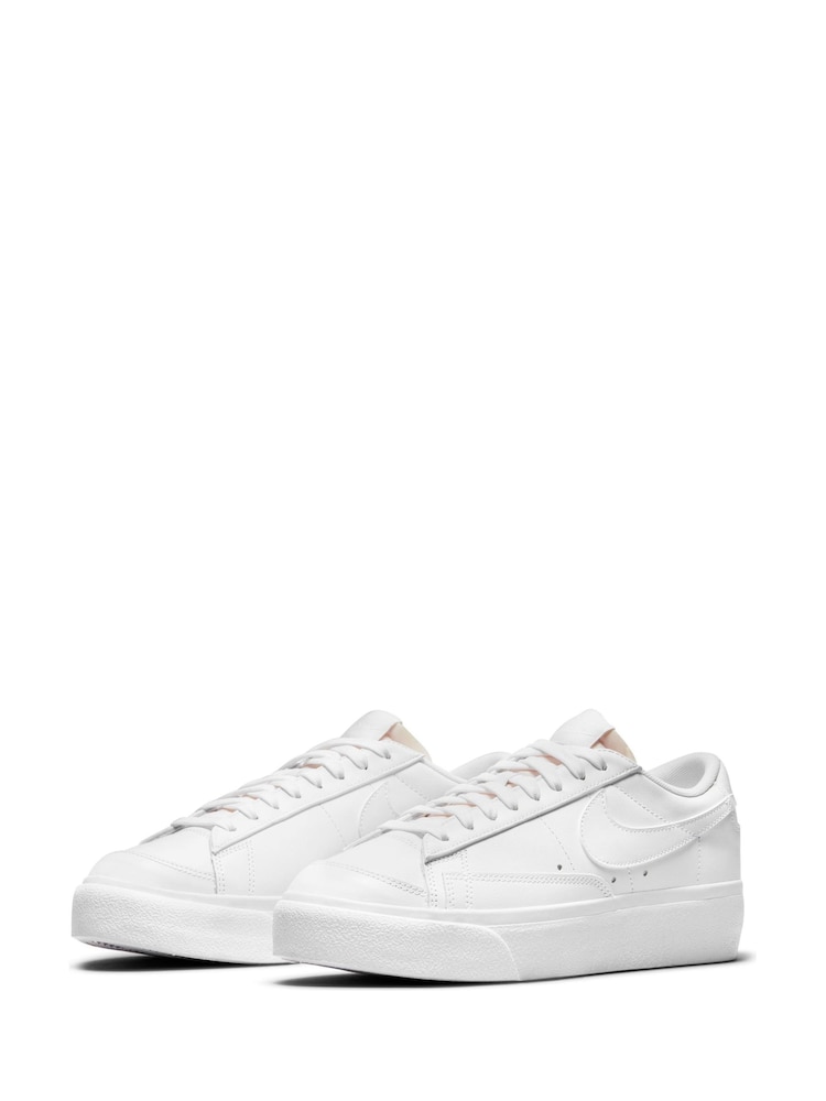 Nike White Blazer Low Platform Trainers - Image 3 of 8