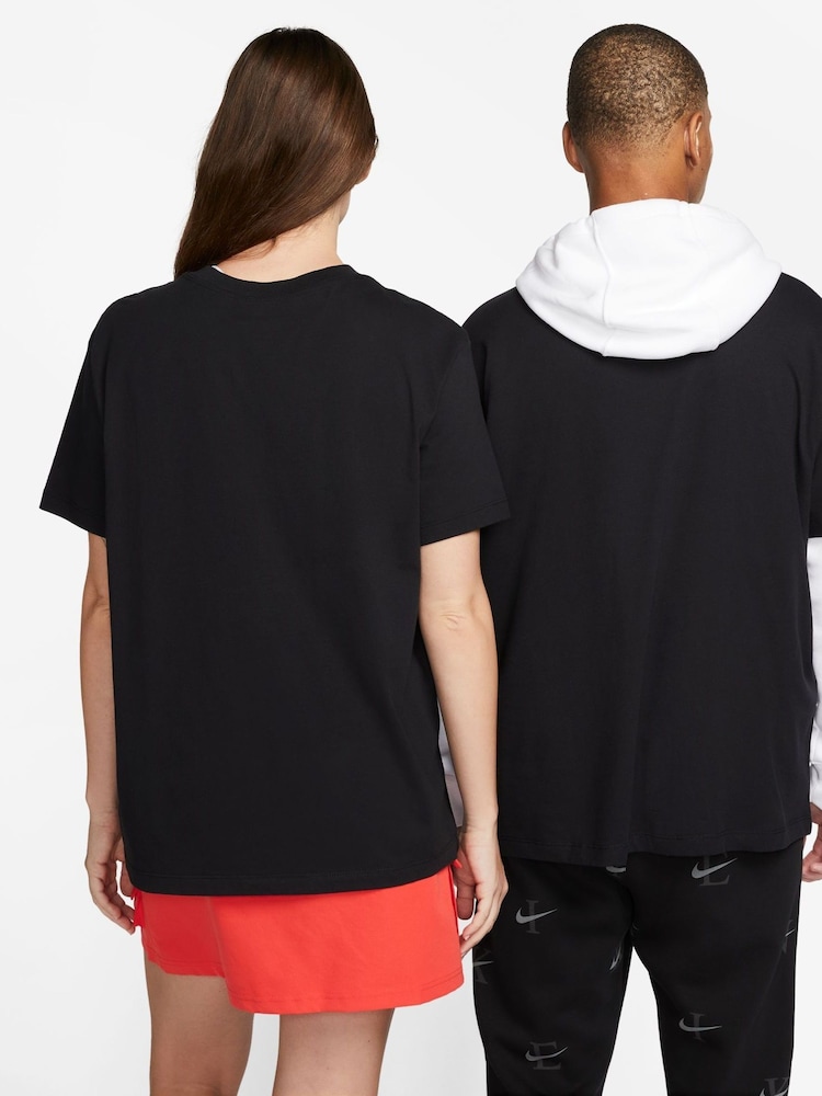 Nike Black Mini Swoosh Oversized 100% Cotton T-Shirt - Image 2 of 5