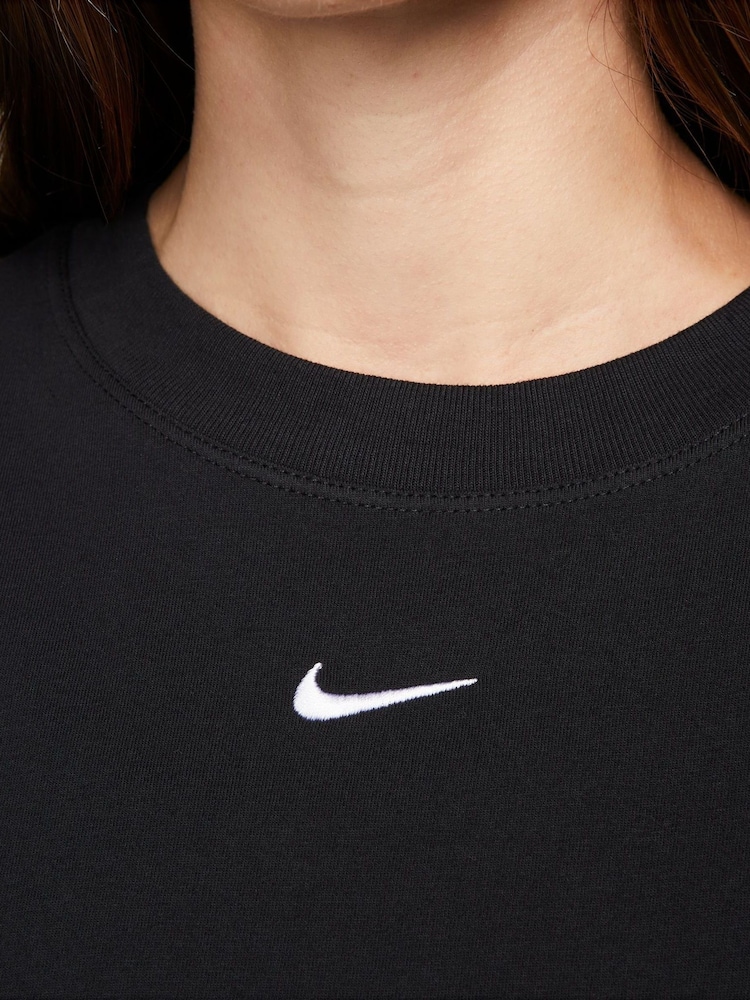 Nike Black Mini Swoosh Oversized 100% Cotton T-Shirt - Image 5 of 5